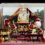 Diorama depicting the "westernized" livingroom in Iran. Childhood memories of Shiraz, Persia, created by Niccu Tafarrodi, RememberingPersia.com.