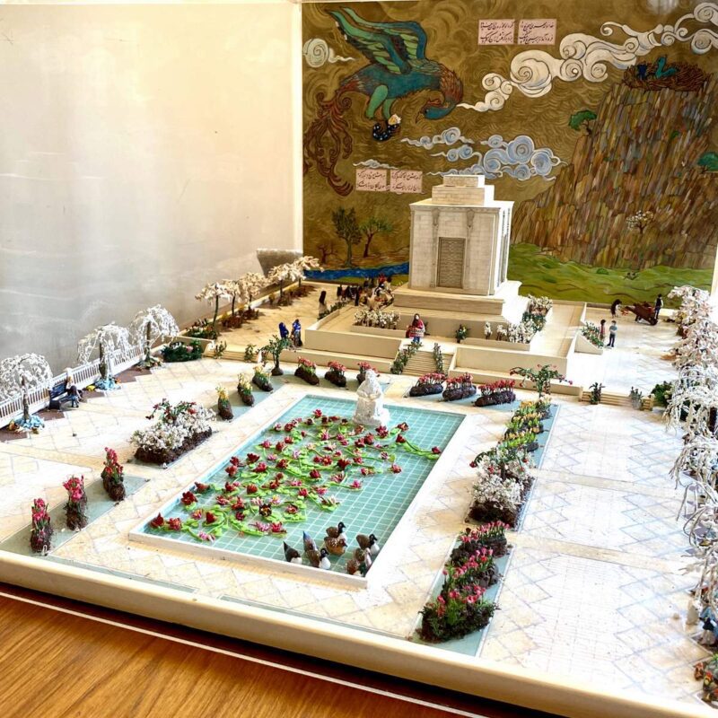 Diorama of Ferdowsi Tomb Mashhad Iran by Dr Niccu Tafarrodi.