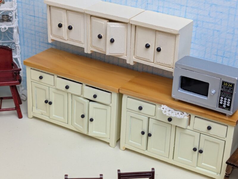 The Modern Kitchen, a diorama based on childhood memories of Shiraz, Iran, by Niccu Tafarrodi