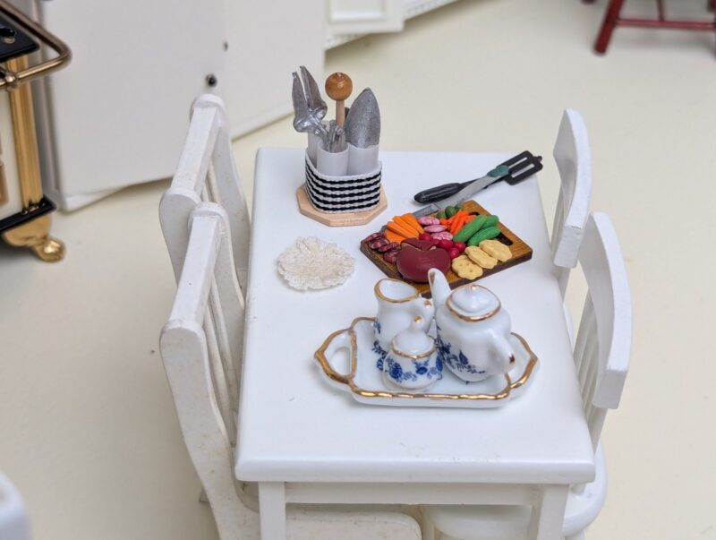 The Modern Kitchen, a diorama based on childhood memories of Shiraz, Iran, by Niccu Tafarrodi