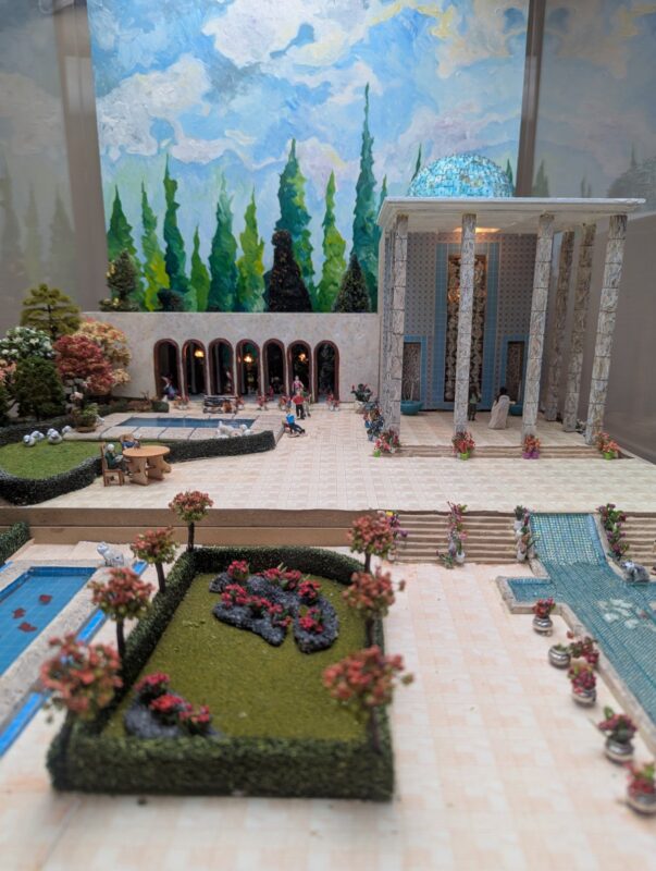 Tomb of Saadi, a diorama based on childhood memories of Shiraz, Iran, by Niccu Tafarrodi
