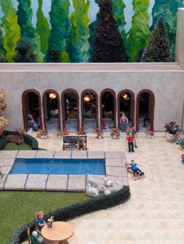 Tomb of Saadi, a diorama based on childhood memories of Shiraz, Iran, by Niccu Tafarrodi