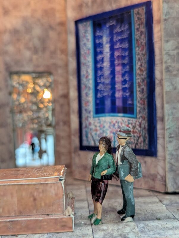 Tomb of Saadi, a diorama based on childhood memories of Shiraz, Iran, by Niccu Tafarrodi