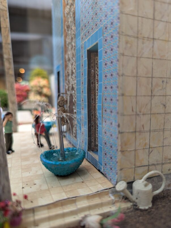 Tomb of Saadi, a diorama based on childhood memories of Shiraz, Iran, by Niccu Tafarrodi