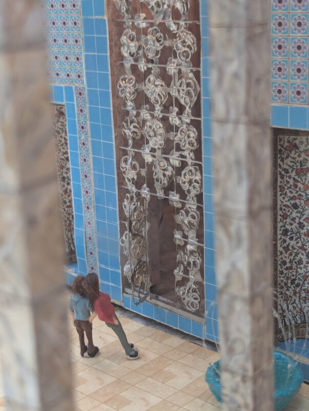 Tomb of Saadi, a diorama based on childhood memories of Shiraz, Iran, by Niccu Tafarrodi