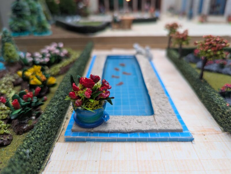 Tomb of Saadi, a diorama based on childhood memories of Shiraz, Iran, by Niccu Tafarrodi