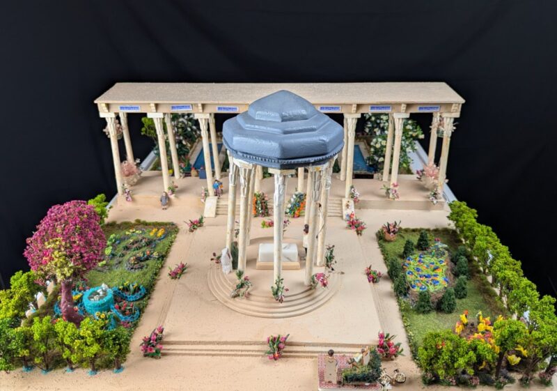tomb or mausoleum of persian poet Hafez_hafiz_shiraz_iran_diorama_by_niccu_tafarrodi_rememberingpersia.com_