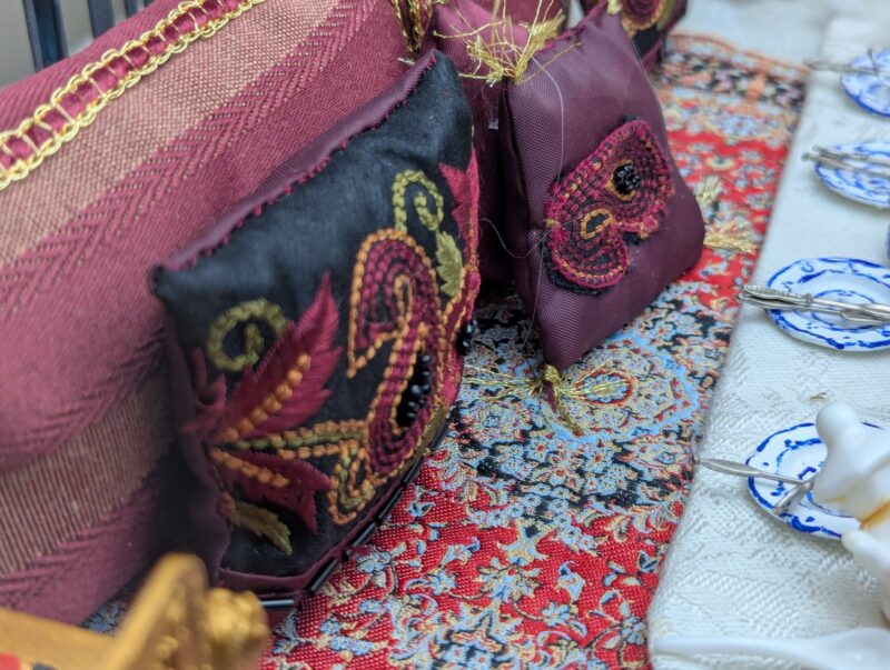 Traditional Dinning Room, a diorama based on childhood memories of Shiraz, Iran, by Niccu Tafarrodi