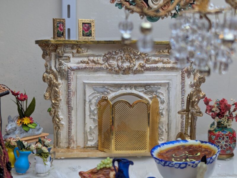 Traditional Dinning Room, a diorama based on childhood memories of Shiraz, Iran, by Niccu Tafarrodi