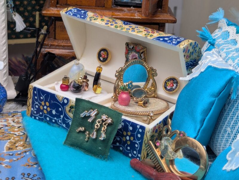 Traditional Master Bedroom, a diorama based on childhood memories of Shiraz, Iran, by Niccu Tafarrodi