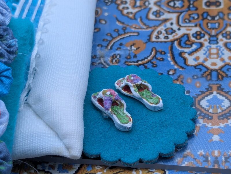 Traditional Master Bedroom, a diorama based on childhood memories of Shiraz, Iran, by Niccu Tafarrodi