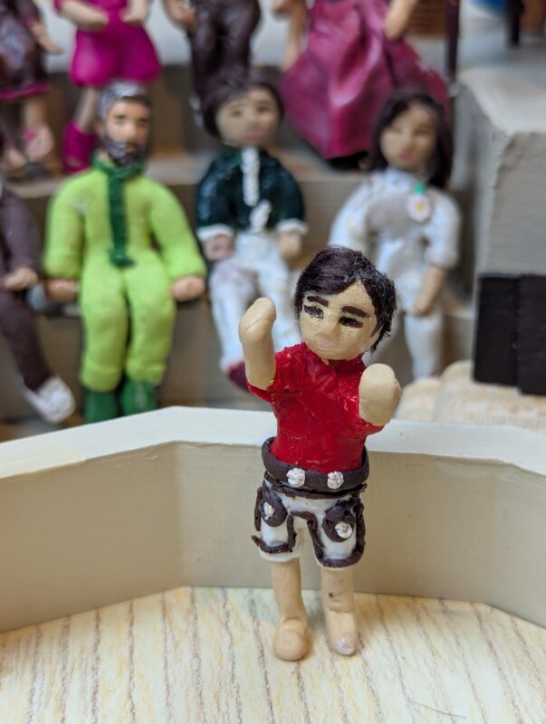 House of Strength or Zoorkhaneh, a diorama based on childhood memories of Shiraz, Iran, by Niccu Tafarrodi