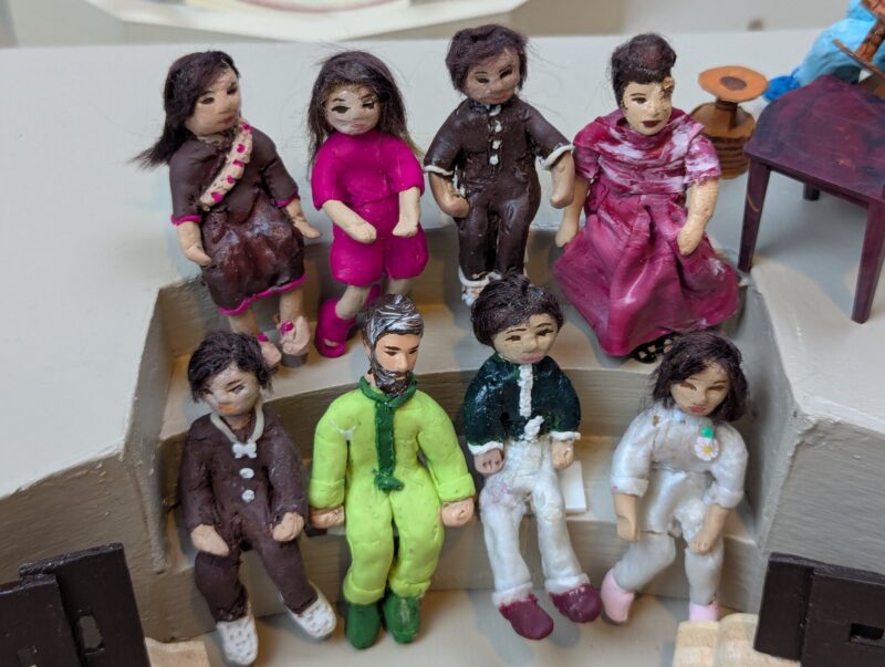 House of Strength or Zoorkhaneh, a diorama based on childhood memories of Shiraz, Iran, by Niccu Tafarrodi