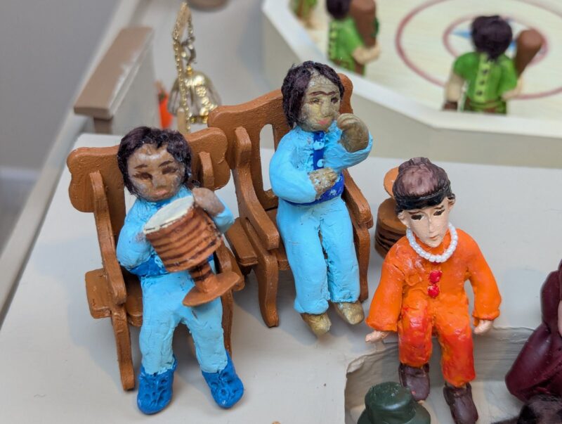 House of Strength or Zoorkhaneh, a diorama based on childhood memories of Shiraz, Iran, by Niccu Tafarrodi