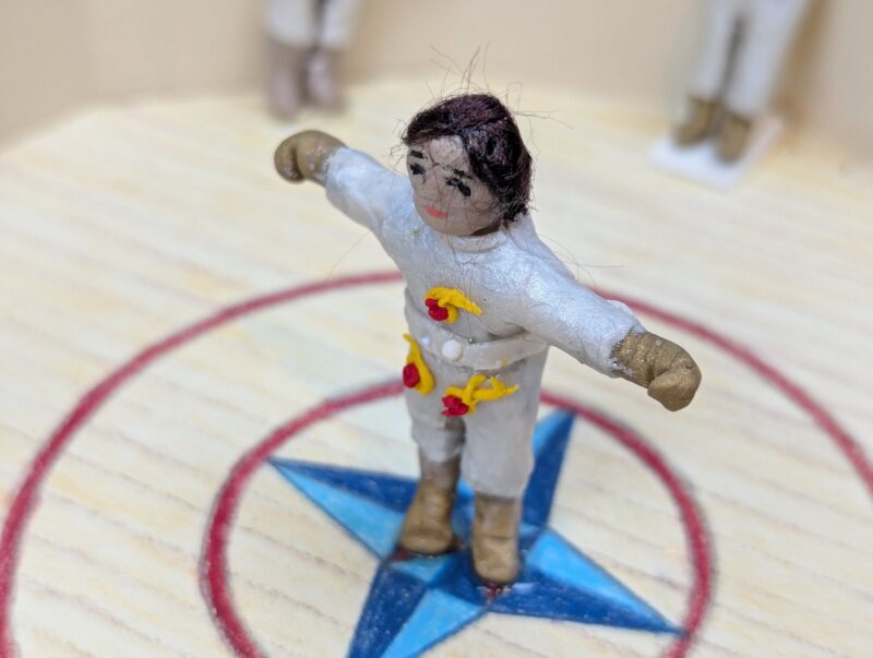 House of Strength or Zoorkhaneh, a diorama based on childhood memories of Shiraz, Iran, by Niccu Tafarrodi