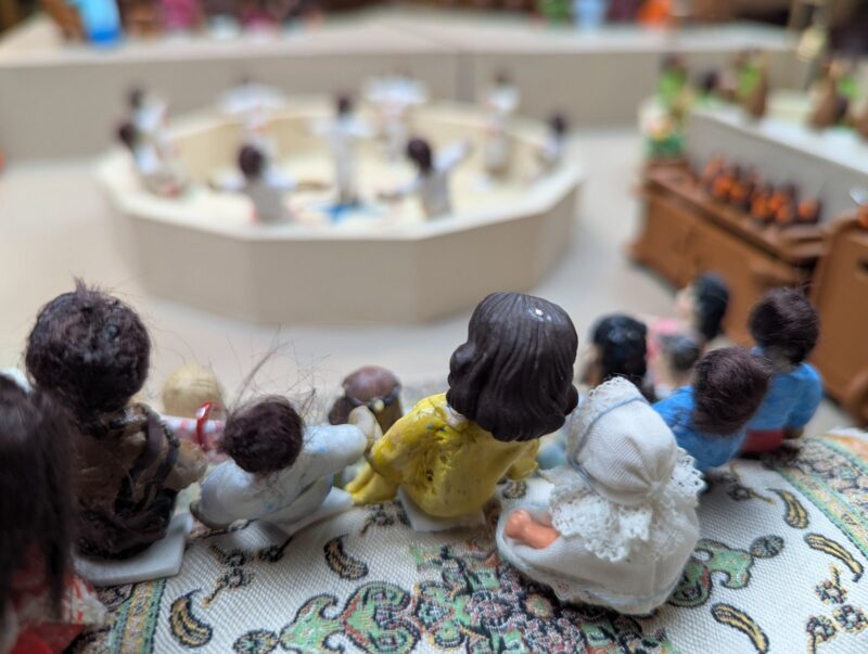 House of Strength or Zoorkhaneh, a diorama based on childhood memories of Shiraz, Iran, by Niccu Tafarrodi